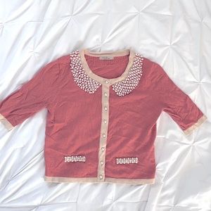 Darling Pink Pearl Sweater